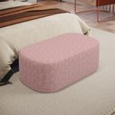 Ver imagem 2 de Kit 02 Puffs Decorativo Orgânico para Living Quarto 100cm Doha W01 Linho Rosa - Lyam Decor