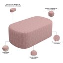 Ver imagem 4 de Kit 02 Puffs Decorativo Orgânico para Living Quarto 100cm Doha W01 Linho Rosa - Lyam Decor