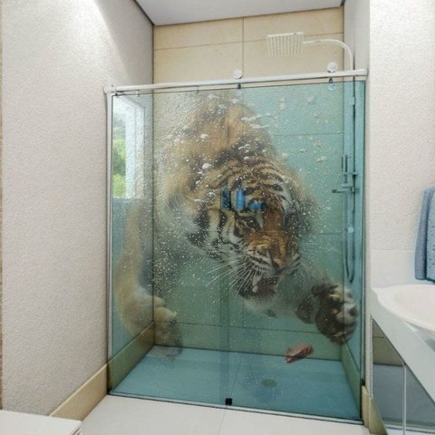 Adesivo de Box Tigre de Frente 