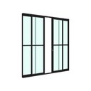 Ver imagem 3 de Porta Balcão 4 Folhas Vidro Alumínio Preto 210x180 Linha 25