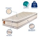 Ver imagem 4 de Cama Box Solteiro (box + Colchão) 88x188x67 Bali Prorelax Molas Ensacadas Pillow Top Duplo