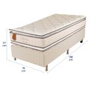 Ver imagem 5 de Cama Box Solteiro (box + Colchão) 88x188x67 Bali Prorelax Molas Ensacadas Pillow Top Duplo