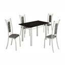Ver imagem 1 de Conjunto de Mesa Paris 1,20m com 4 Cadeiras Branco Teixeira Branco