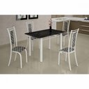 Ver imagem 2 de Conjunto de Mesa Paris 1,20m com 4 Cadeiras Branco Teixeira Branco