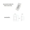 Ver imagem 2 de Balizador de Embutir 4x2 Escada Parede Branco