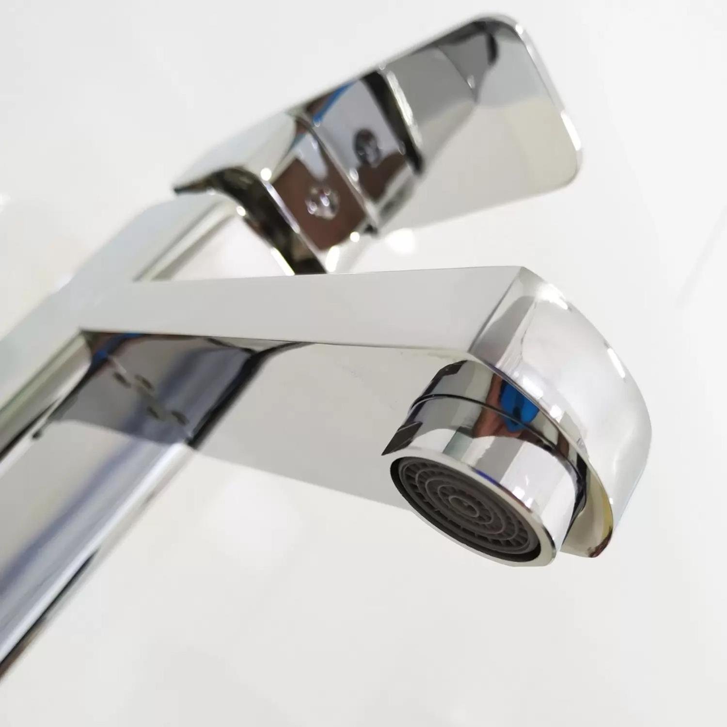 Torneira Alta para Banheiro ou Pia Inox Luxo 1/4 de Volta - 3