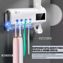 Ver imagem 6 de Dispenser Pasta de Dentes Automatico Luz Ultravioleta Elimina Bacterias Esterilizador Suporte Escova