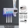 Dispenser Pasta de Dentes Automatico Luz Ultravioleta Elimina Bacterias Esterilizador Suporte Escova - 4