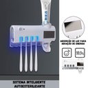 Ver imagem 4 de Dispenser Pasta de Dentes Automatico Luz Ultravioleta Elimina Bacterias Esterilizador Suporte Escova