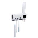 Ver imagem 2 de Dispenser Pasta de Dentes Automatico Luz Ultravioleta Elimina Bacterias Esterilizador Suporte Escova