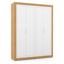 Ver imagem 3 de Berço Americano Capitonê New Boucle e Guarda Roupa Tutto New 4 Portas Freijó Branco Acetinado