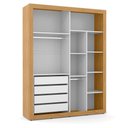 Ver imagem 2 de Berço Americano Capitonê New Boucle e Guarda Roupa Tutto New 4 Portas Freijó Branco Acetinado
