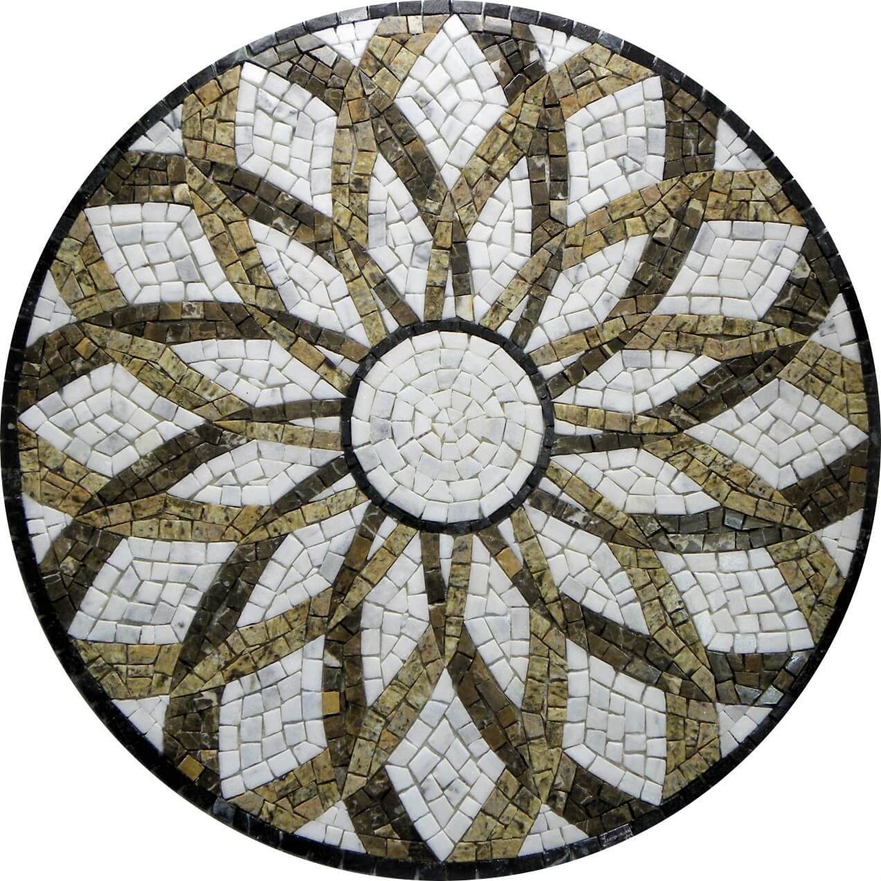 Piso em Mosaico Romano Vortice 80cm