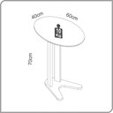 Ver imagem 2 de Mesa Lateral Em Mdf 60 Cm Freijó Tb604 Jj Dalla Costa