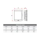 Ver imagem 5 de QUADRO DISTRIBUIÇÃO EMBUTIR 12/16 DISJUNTORES C/BARR. TIGRE	