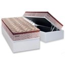 Ver imagem 1 de Cama Box Baú Solteiro: Colchão Molas Masterpocket Ensacadas Paropas Esplêndido Bordô + Base