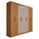 Ver imagem 3 de Guarda-roupa Casal Artemis 8 Portas 2 Gavetas Cinamomo/off White - Panorama Móveis