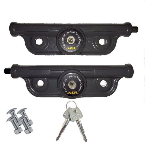 Trava Fechadura Lateral para Porta de Aço Com Chaves Tetra - Par