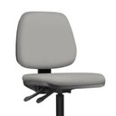 Ver imagem 2 de Cadeira Caixa Alta Giratória Estofada Work F02 Crepe Cinza - Lyam Decor