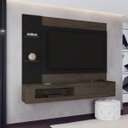 Ver imagem 1 de Painel Home Tv até 65 Polegadas 183 X 109 Cm Estoril Mdp Coffee Preto - Clicklar