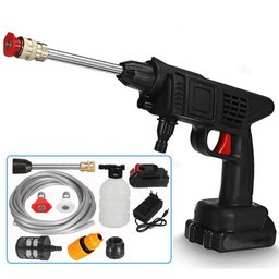 Lava Jato Profissional Alta Pressao Esguicho Sem Fio Portatil Carro Moto Casa Jardim Quintal Pulveri - 12