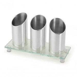 Porta Talheres de Mesa 3 Divisões Vidro Buffet Restaurante