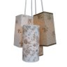 Lustre Pendente Floral Crie Casa Bege, Marrom e Branco - 1