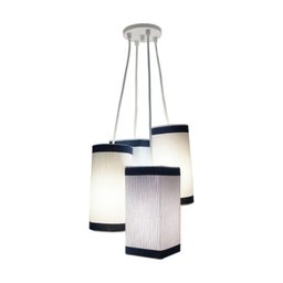 Lustre Pendente Quarto de Bebê Bordas Azul Marinho - 4 Lustre Pendente Quarto de Bebê Bordas Azul Marinho - 4