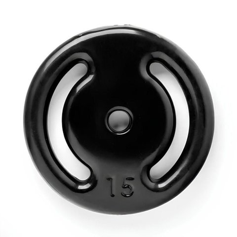 Anilha Revestida 15 kg com Revestimento em PVC Iniciativa Fitness