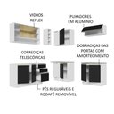 Ver imagem 5 de Armário de Cozinha Completa de Canto 349cm Branco Preto Glamy Madesa 02