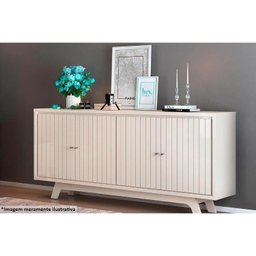 Buffet de Sala Jantar Brise 4 Portas Off White - DJ Móveis - 3