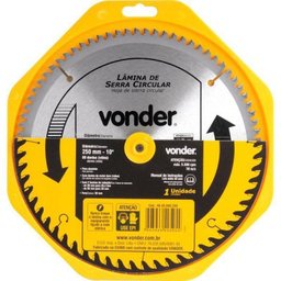 Lâmina de Serra Circular 250mm 10" 80 dentes - Vonder - 2