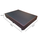 Ver imagem 3 de Cama Box Casal 138 Tecido Sintético Marrom com Colchão Belize - D33 Preto 57x138x188