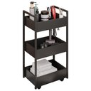 Ver imagem 1 de Carrinho Auxiliar para Salão de Beleza Industrial Liss M24 Preto/preto - Mpozenato