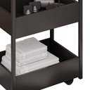 Ver imagem 6 de Carrinho Auxiliar para Salão de Beleza Industrial Liss M24 Preto/preto - Mpozenato