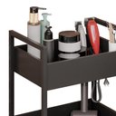Ver imagem 5 de Carrinho Auxiliar para Salão de Beleza Industrial Liss M24 Preto/preto - Mpozenato