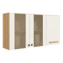 Ver imagem 1 de Armario Aereo 3 Pt 120 Cm 16982 Freijo Off White Cristal Nicioli