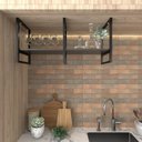 Ver imagem 1 de Prateleira Industrial Suspensa Teto Cozinha pratileira prateleira mdf nicho industrial nichos para