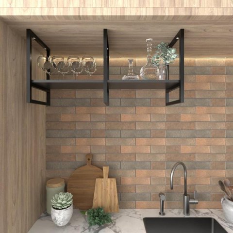 Prateleira Industrial Suspensa Teto Cozinha pratileira prateleira mdf nicho industrial nichos para