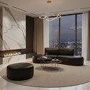 Ver imagem 1 de Sofá Orgânico Módulo Curvo Savana + Puff Corino Modena Preto - Montanari's Decor
