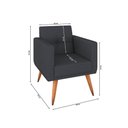 Ver imagem 7 de Kit Poltrona Decorativa com Puff Pequim Veludo Matrix Cor:veludo Cinza