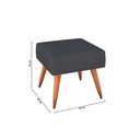 Ver mais imagens de Kit Poltrona Decorativa com Puff Pequim Veludo Matrix Cor:veludo Cinza