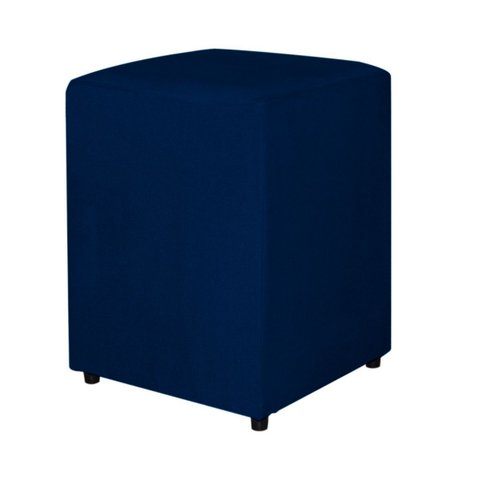Kit 02 Puff Quadrado em Suede Decorativo