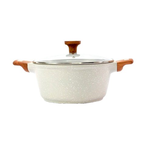 Caçarola Antiaderente Cerâmico Temperatti Bianco Am Tv 24cm Javali 2137jav