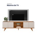 Ver imagem 4 de Rack Brazos para TV até 75 Polegadas 4 Portas Off White Matte/Freijó Colibri Decor