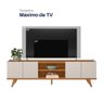 Rack Brazos para Tv até "75 4 Portas - Colibri - Off White Matte / Frejo - 2