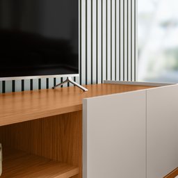 Rack Brazos para Tv até "75 4 Portas - Colibri - Off White Matte / Frejo - 5