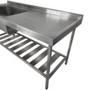 Ver imagem 4 de Pia Aço Inox Industrial 170x70x90 Cm Cuba Grande Cubão Esquerda Nortinox