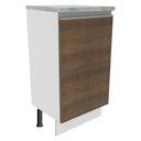 Ver imagem 1 de Balcão Armário de Cozinha 40 cm 1 Porta Branco/Rustic Glamy Madesa