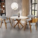 Ver imagem 3 de Cadeira para Sala de Jantar e Estar Living Estofada Suran L02 Suede Cinza - Lyam Lyam Decor